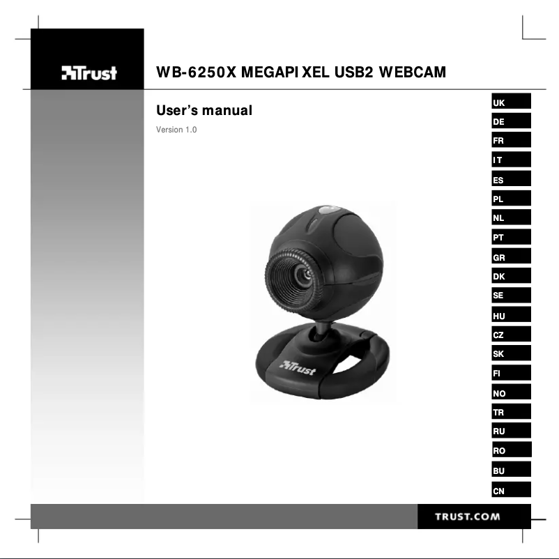 Page 1 de la notice Manuel utilisateur Trust 15355 Megapixel Pro