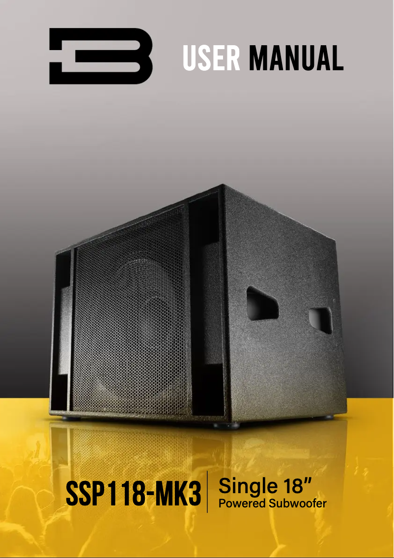Image de la première page du manuel de l'appareil SSP118-MK3