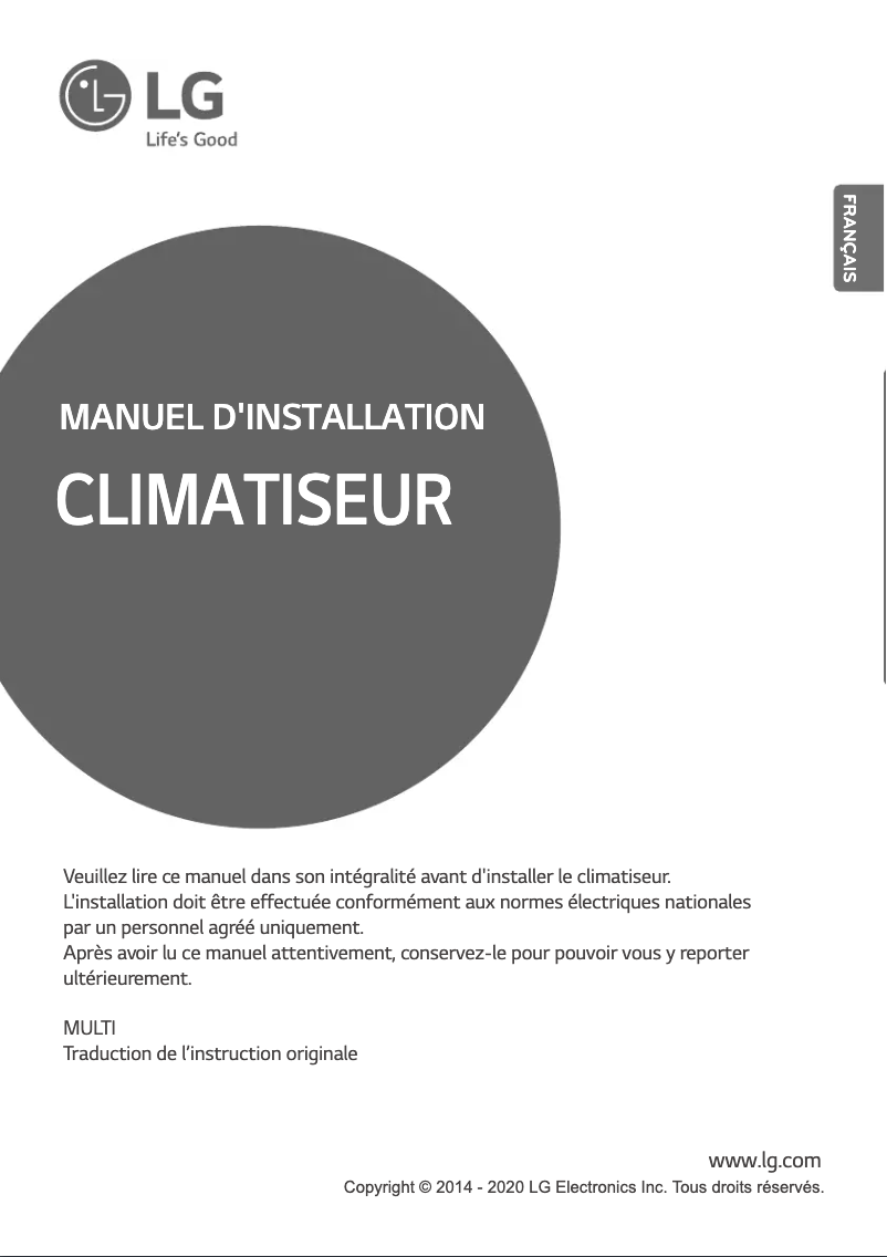 Image de la première page du manuel de l'appareil A5UW48GFA1