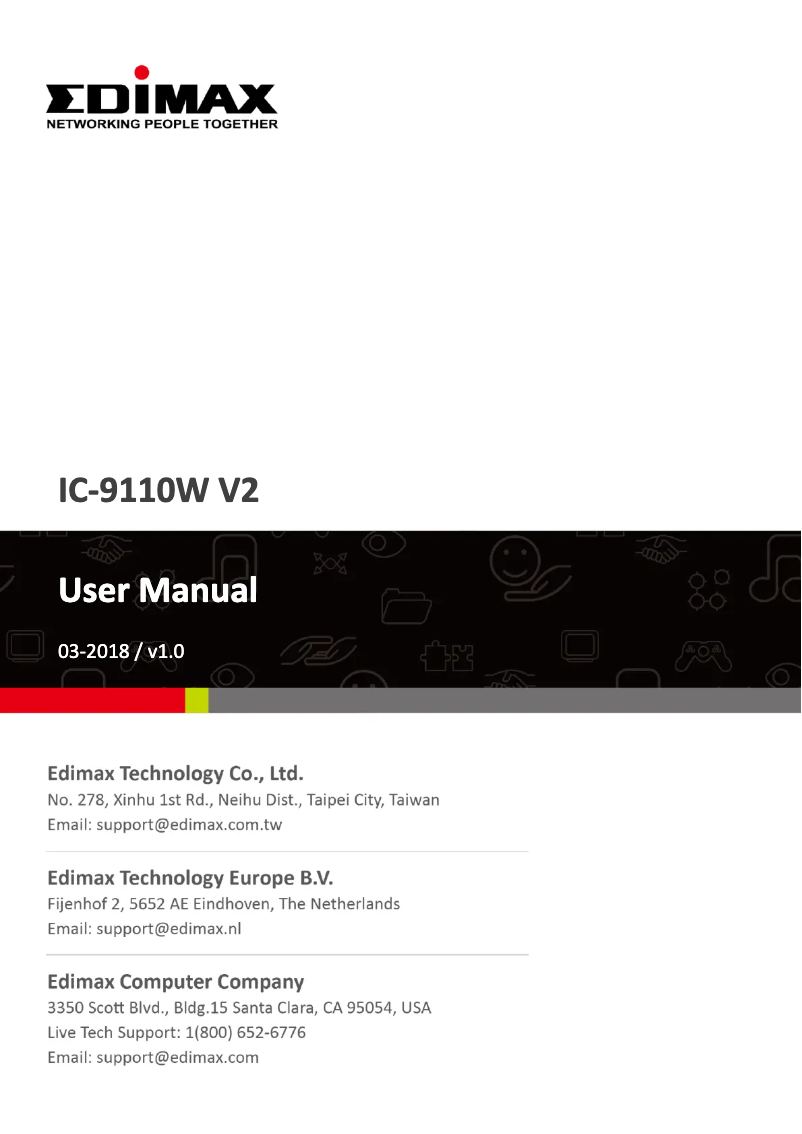 Page 1 of the manual User Manual Edimax IC-9110W V2