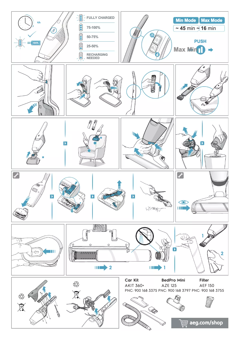 Page n°1 - Manuel utilisateur AEG QX8-1-45MB