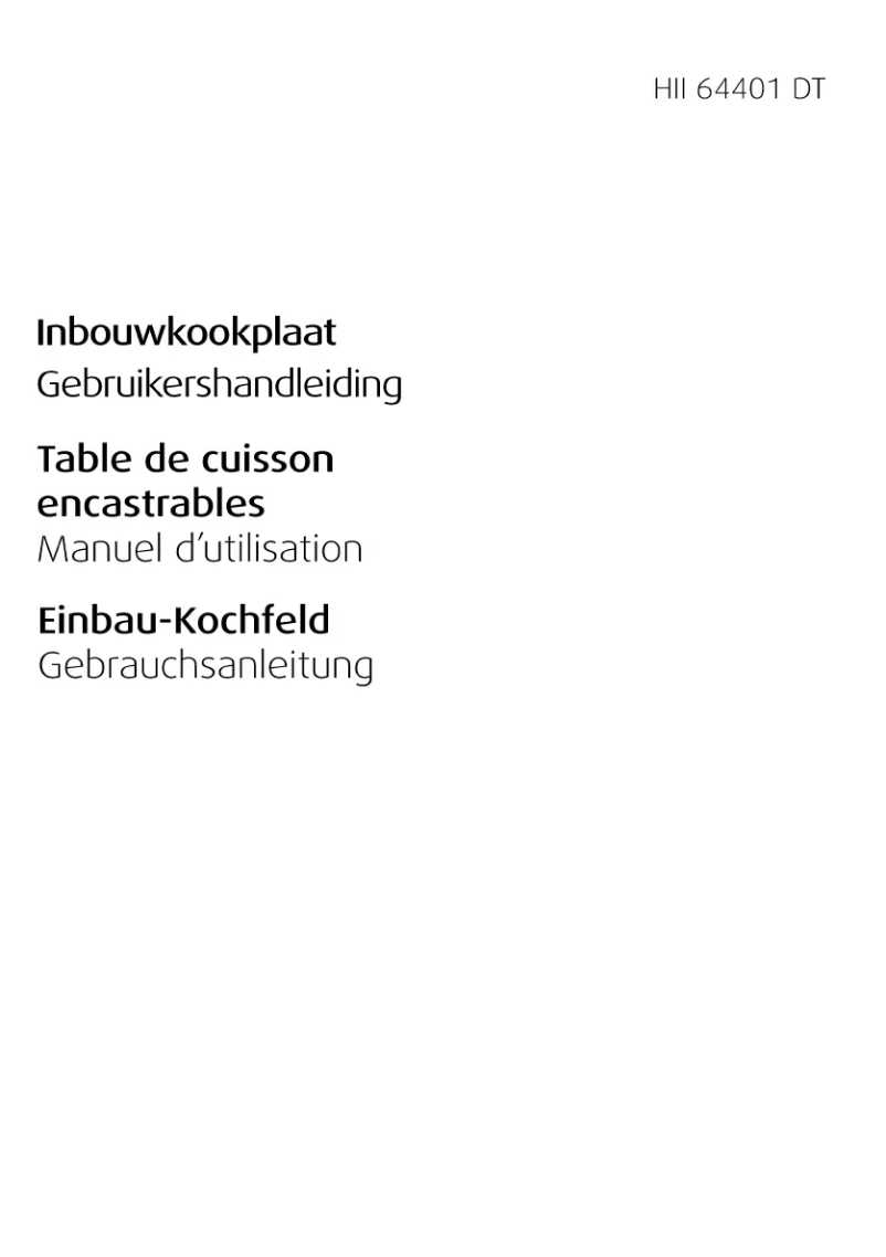Page 1 de la notice Manuel utilisateur Beko HII 64401 DT