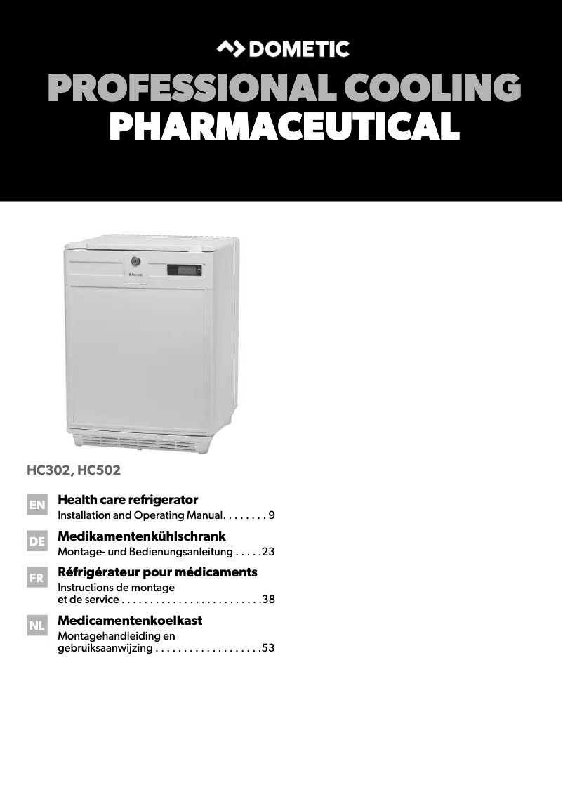 Page 1 de la notice Manuel utilisateur Dometic HC302
