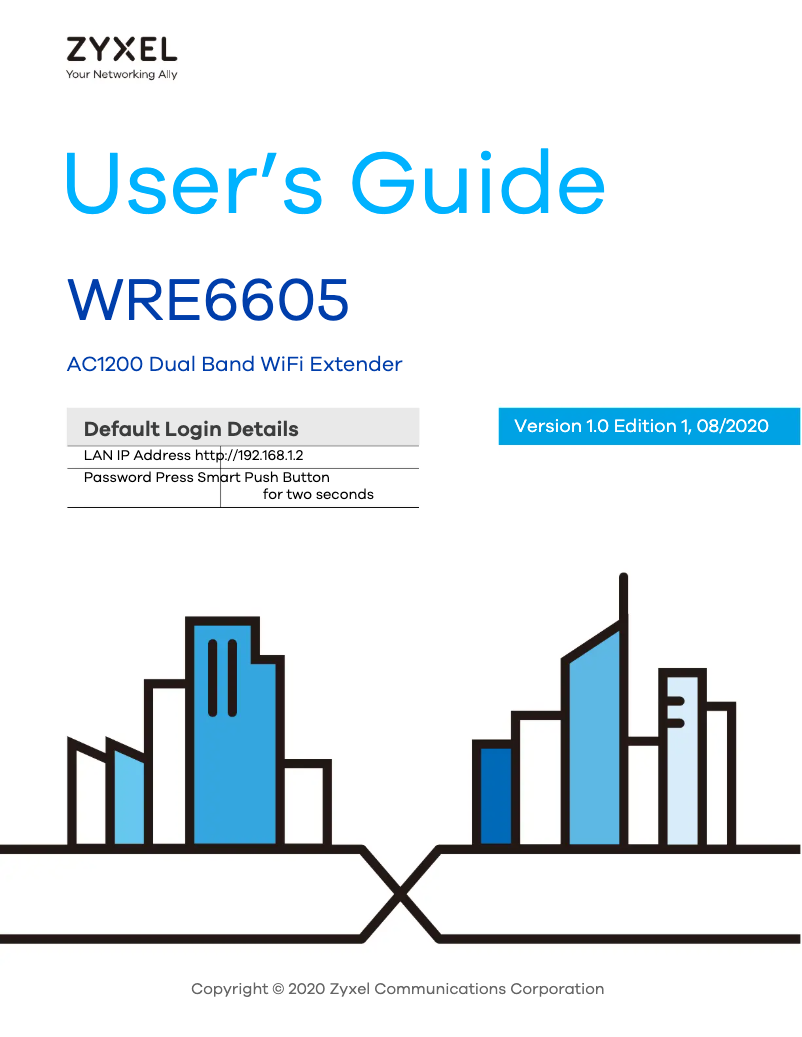 Page n°1 - Manuel utilisateur ZyXEL WRE6605