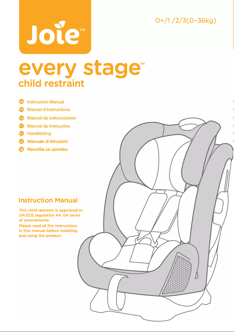 Page n°1 - Manuel utilisateur Joie Every Stage