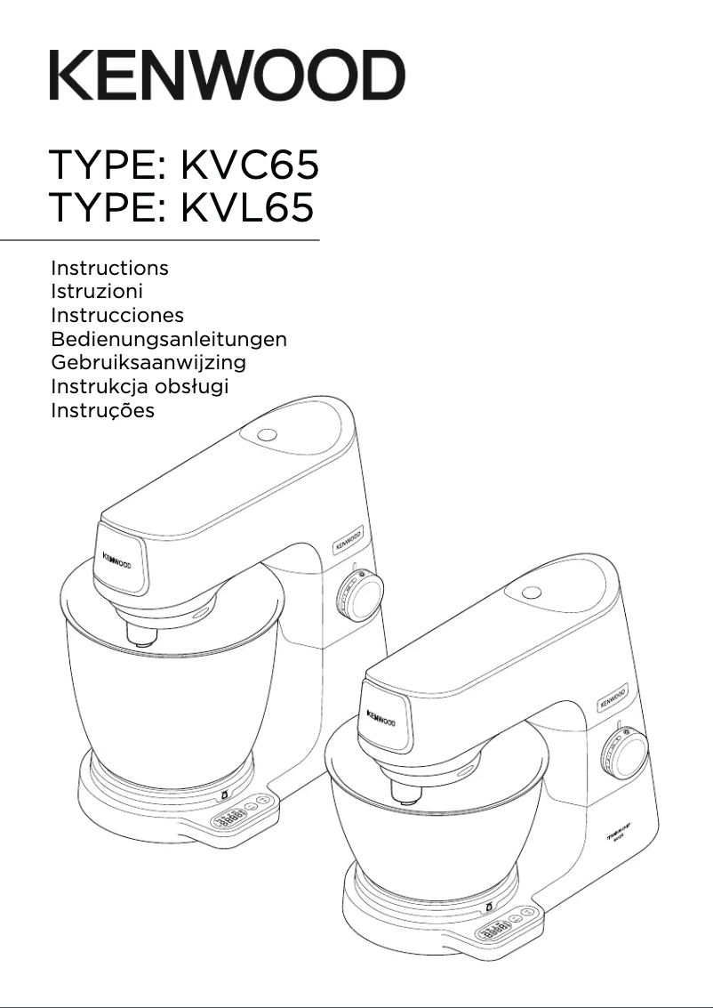 Page n°1 - Manuel utilisateur Kenwood Titanium Chef Baker KVC65