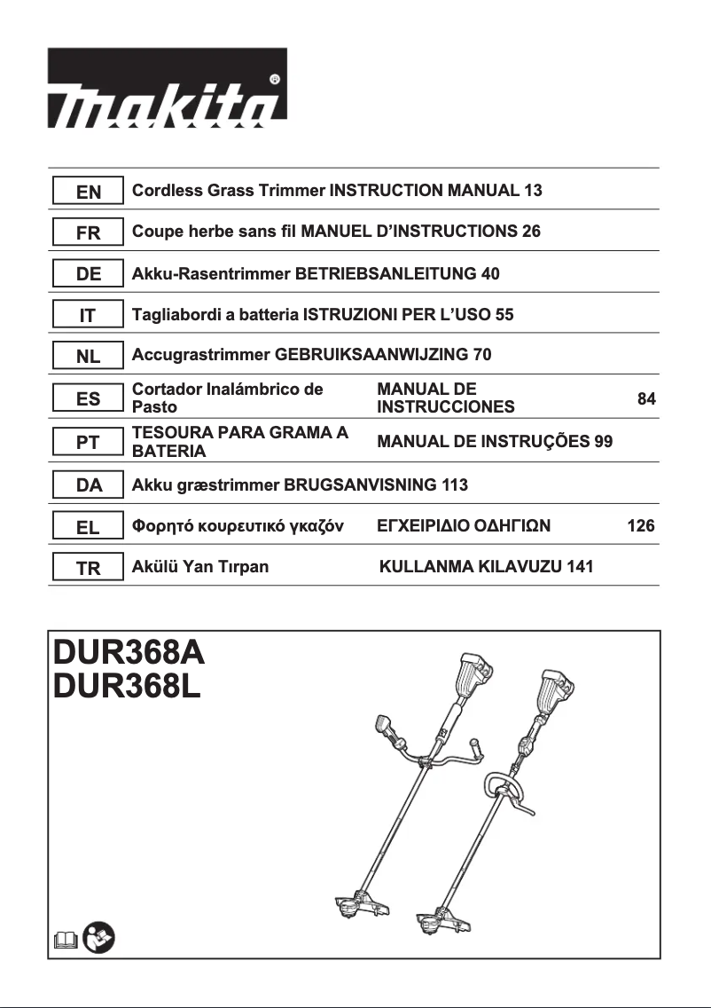 Page n°1 - Manuel utilisateur Makita DUR368LZ