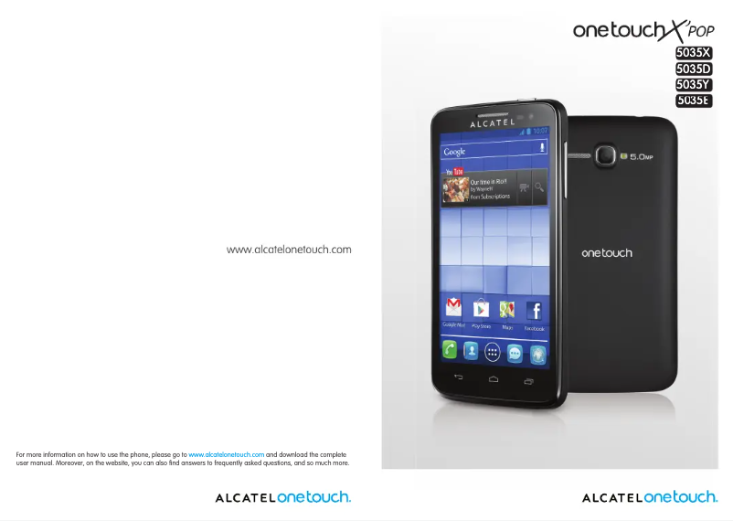 Page n°1 - Manuel utilisateur Alcatel One Touch XPop