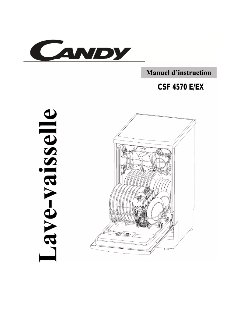 Page n°1 - Manuel utilisateur Candy Csf 4570 e