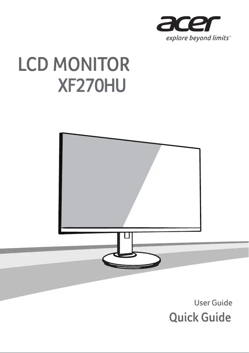 Página 1 del manual Guía de inicio rápido Acer XF270HUC