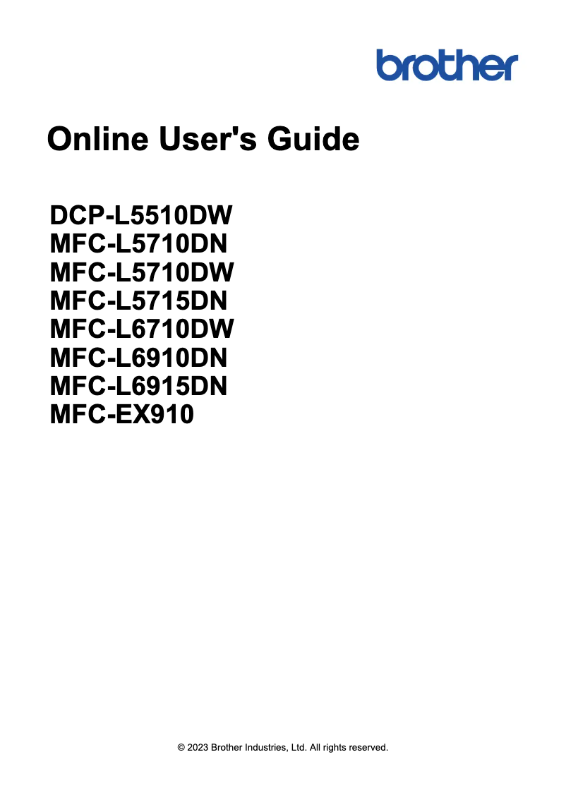 Page 1 de la notice Manuel utilisateur Brother DCP-L5510DW