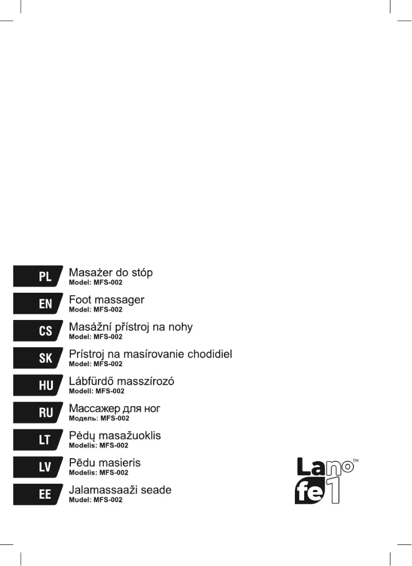 Page 1 de la notice Manuel utilisateur Lafe MFS-002