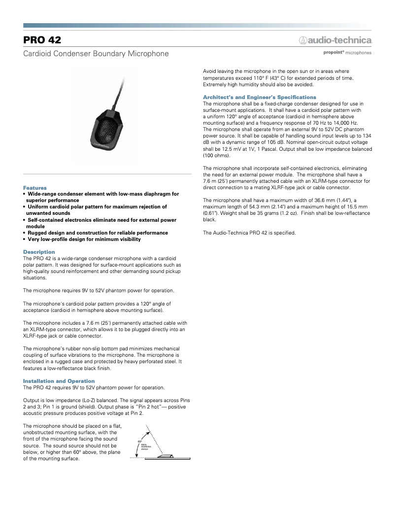 Image de la première page du manuel de l'appareil PRO42