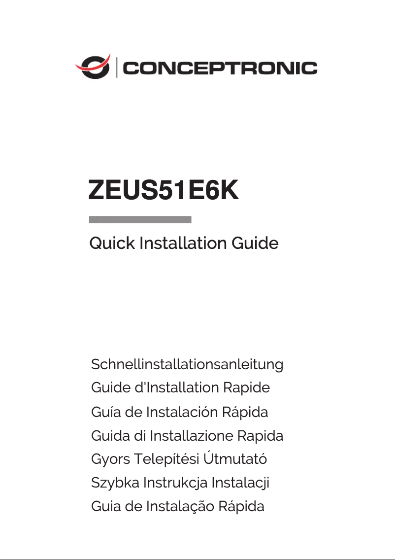 Image de la première page du manuel de l'appareil ZEUS51E6K