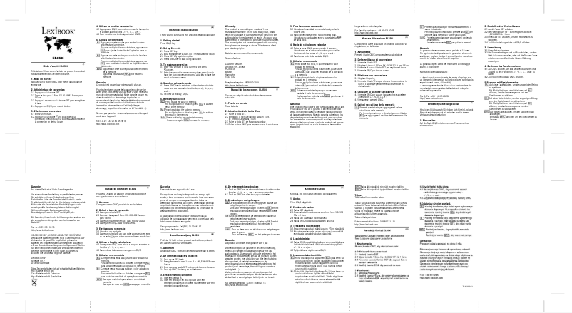 Image de la première page du manuel de l'appareil EL350I