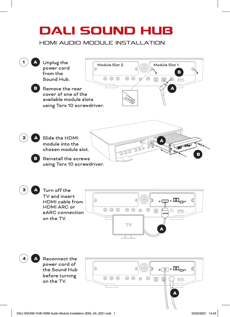 Page n°1 - Guide d'installation Dali Sound Hub