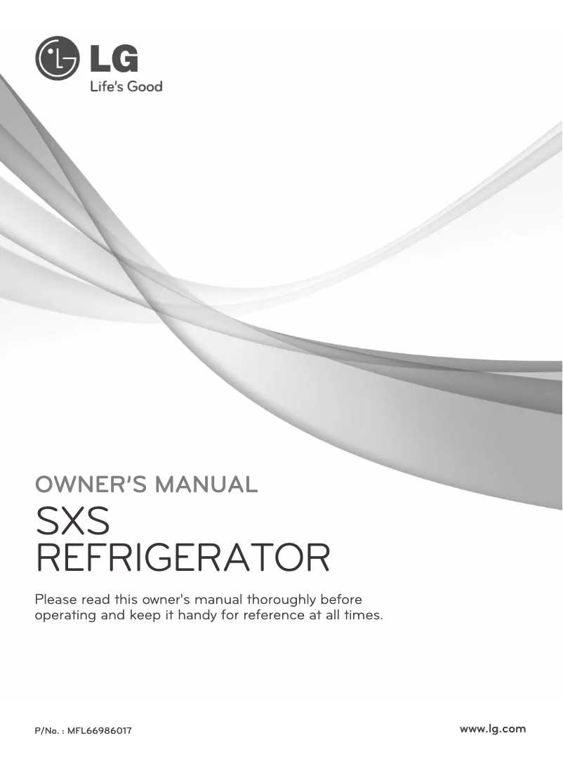Page 1 de la notice Manuel utilisateur LG GR-P317FSN
