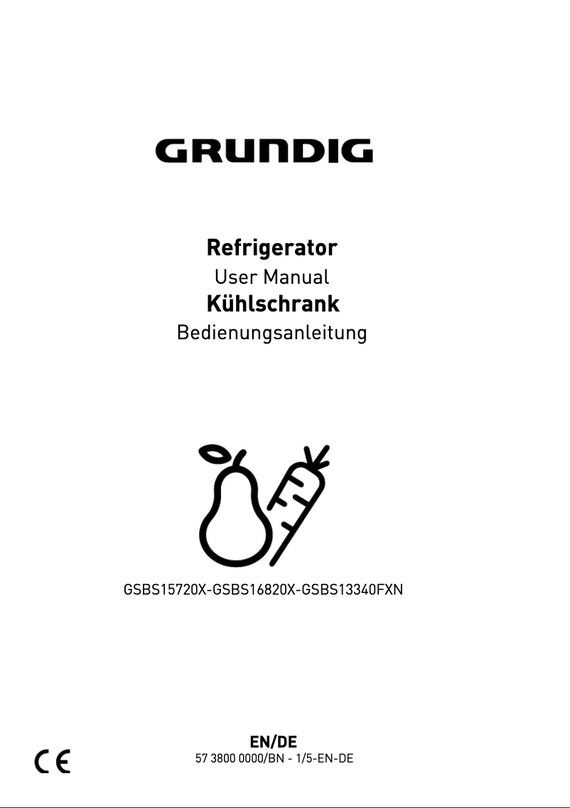 Page 1 de la notice Manuel utilisateur Grundig GSBS 14620 X