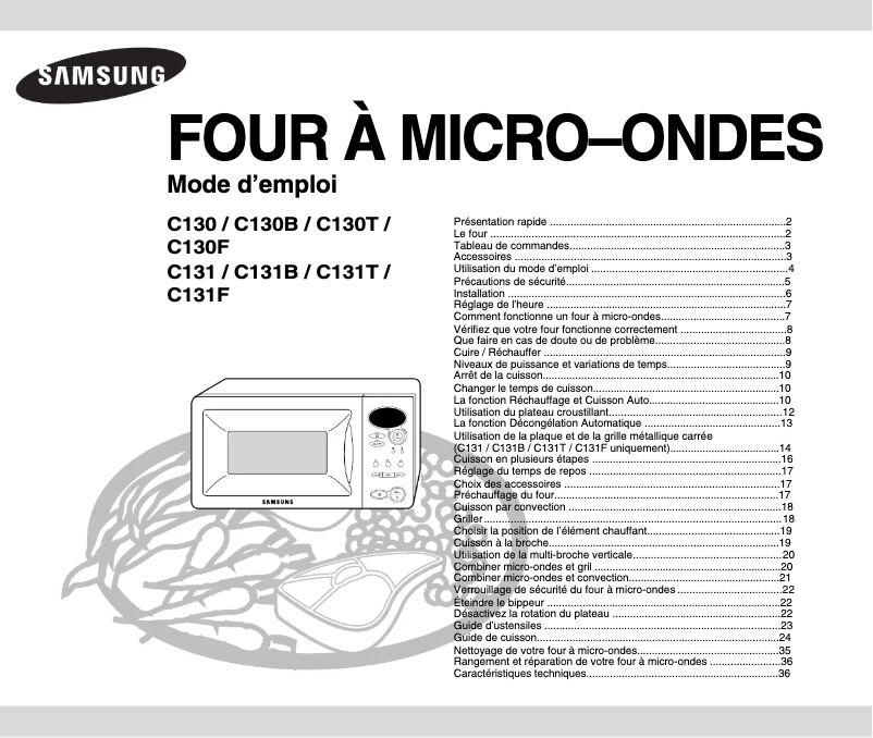 Page n°1 - Manuel utilisateur Samsung C131