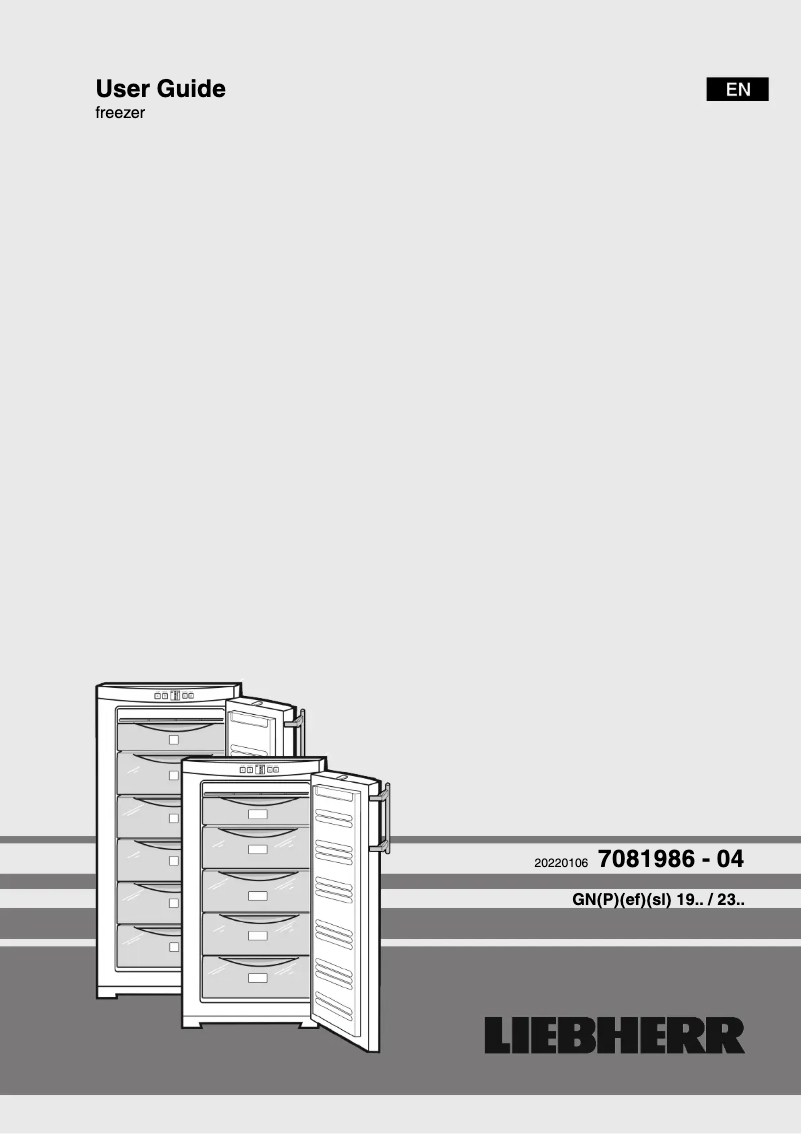 Page n°1 - Manuel utilisateur Liebherr GNP 2313-22