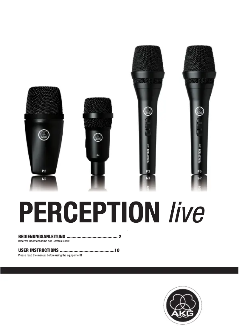 Page 1 de la notice Manuel utilisateur AKG Perception Live P3s