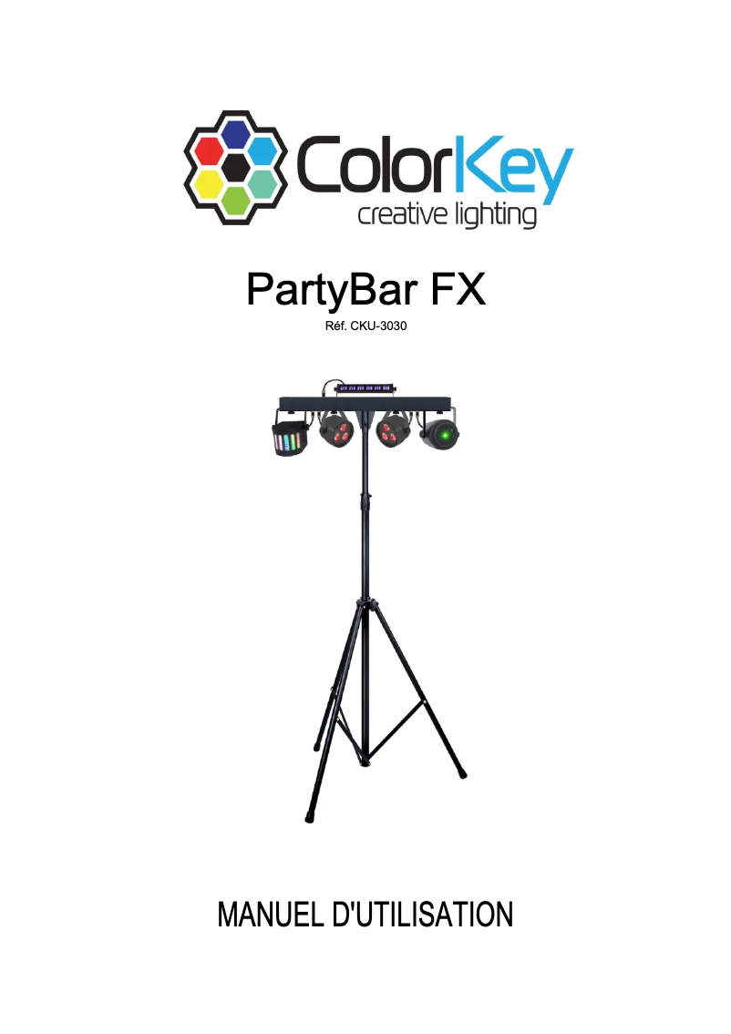 Page n°1 - Manuel utilisateur ColorKey PartyBar FX