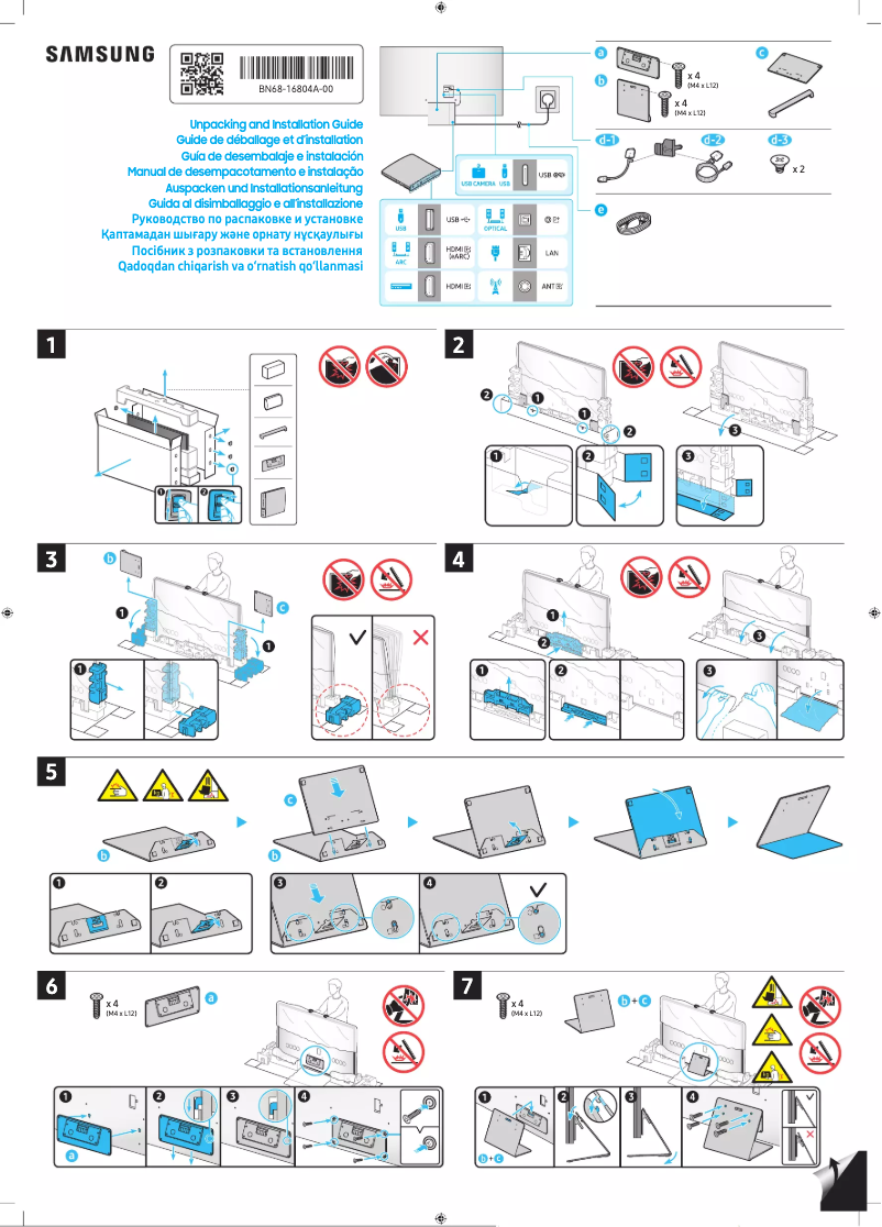 Page 1 de la notice Manuel utilisateur Samsung QA98QN990CK