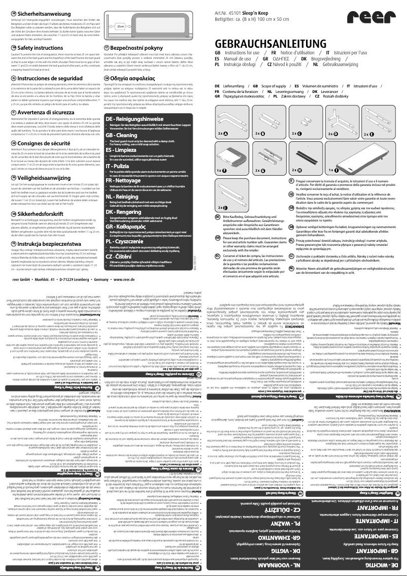 Image de la première page du manuel de l'appareil Sleep'n Keep 45101