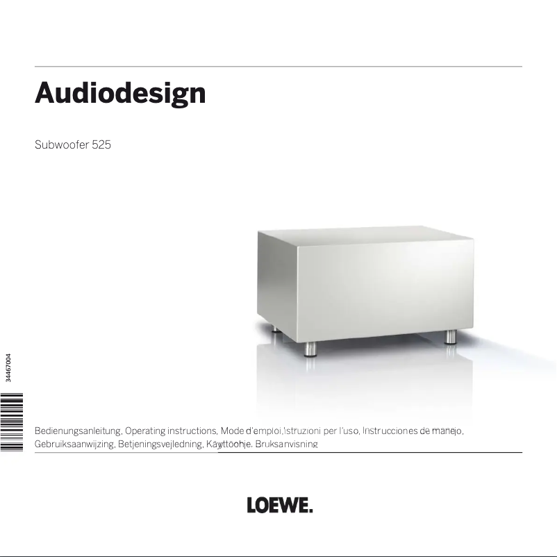 Image de la première page du manuel de l'appareil Subwoofer 525