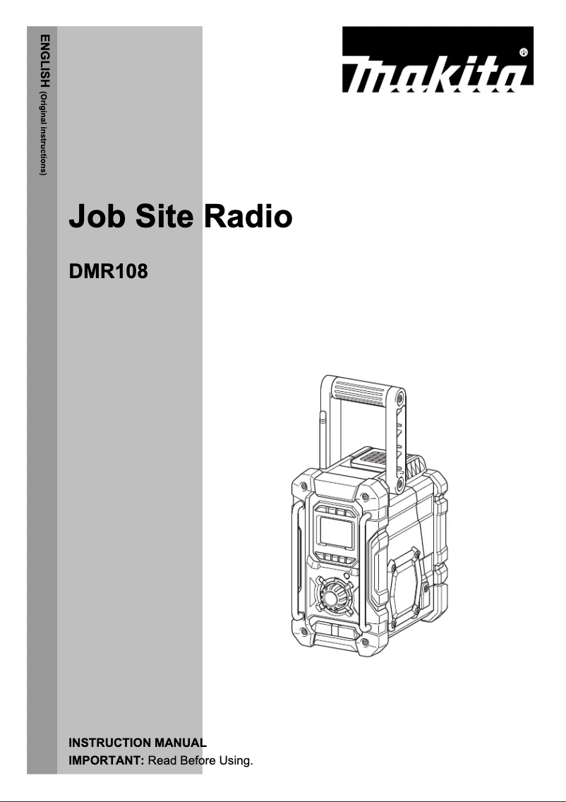 Page n°1 - Manuel utilisateur Makita DMR108B