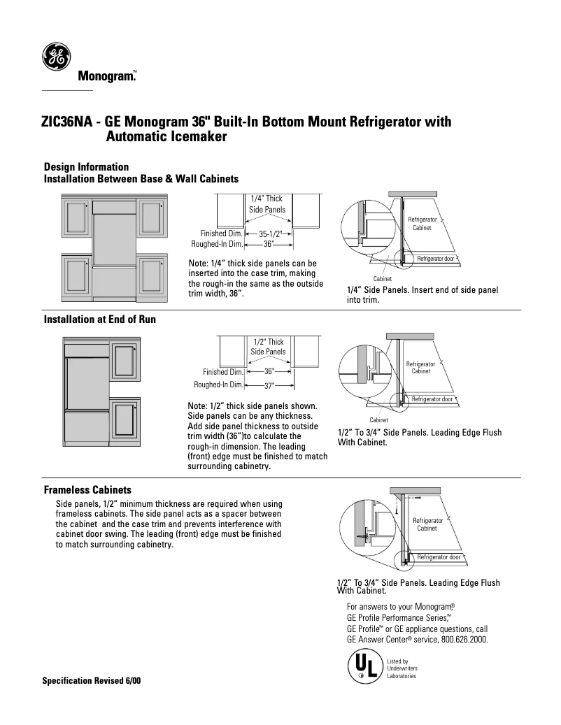 Image de la première page du manuel de l'appareil ZIC36NARH