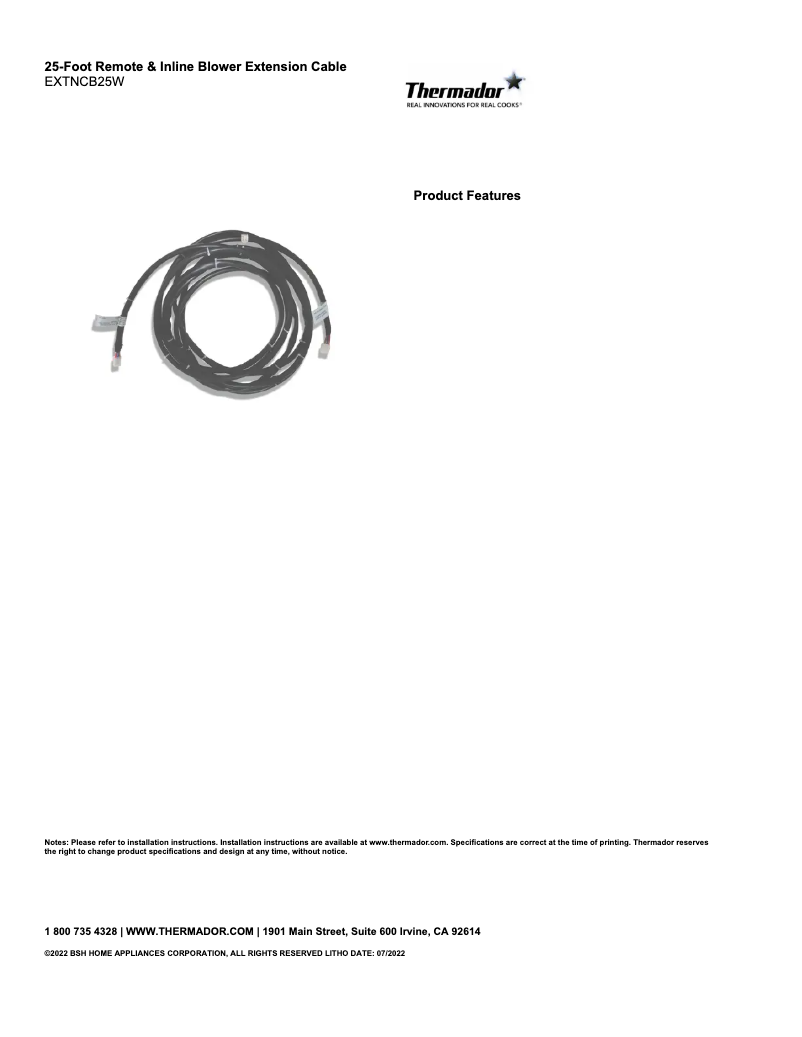 Image de la première page du manuel de l'appareil EXTNCB25W