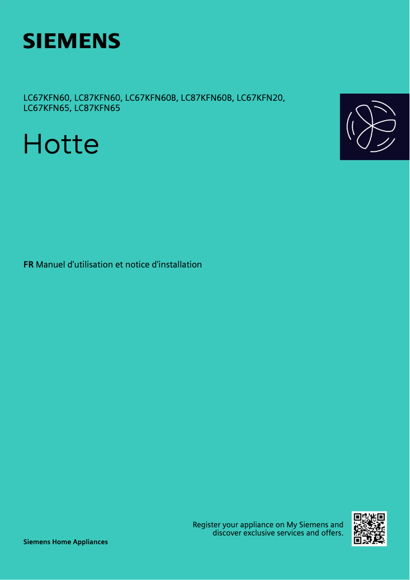 Page n°1 - Manuel utilisateur Siemens LC67KFN60