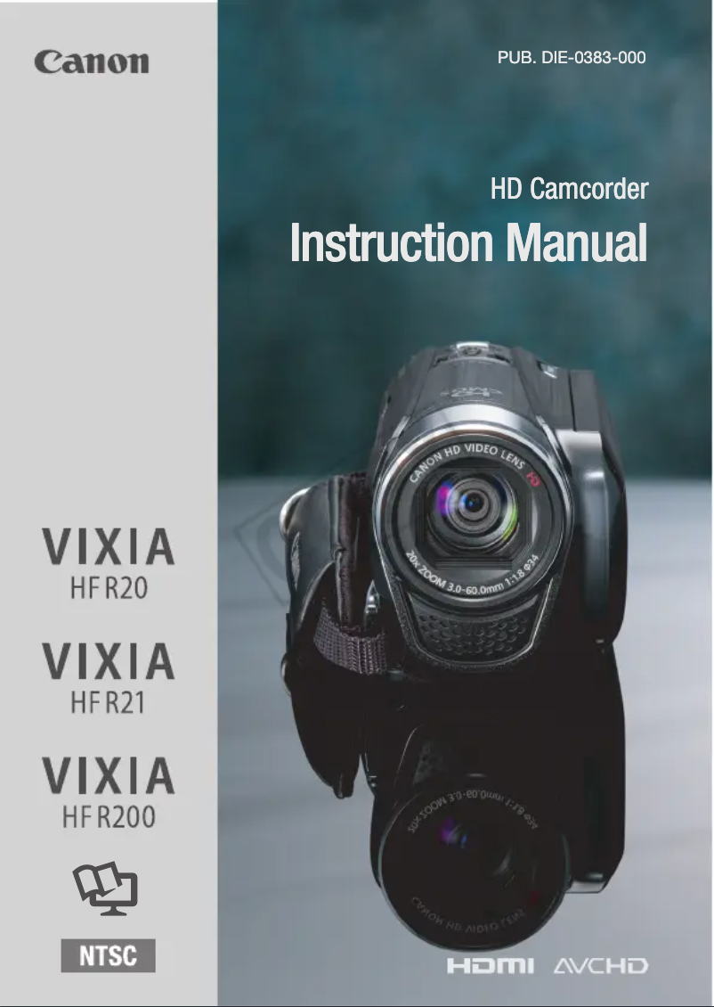 Page n°1 - Manuel utilisateur Canon Vixia HF R21