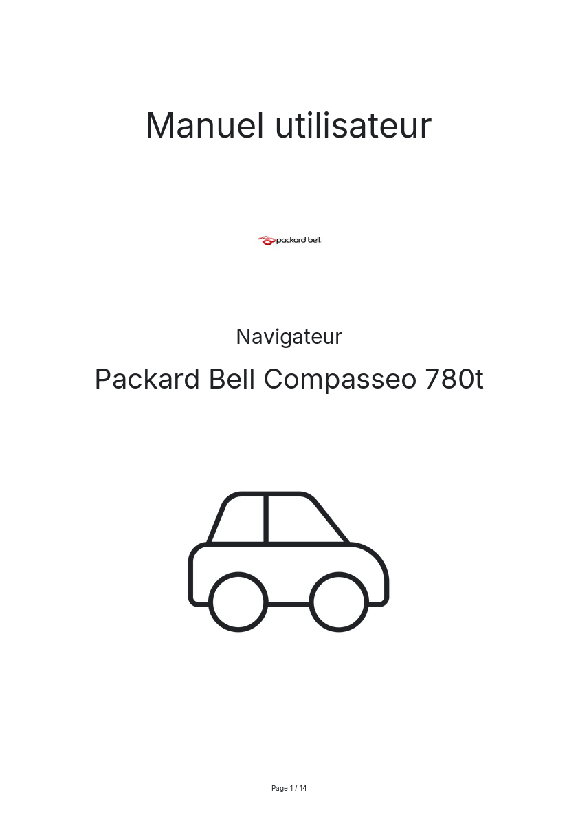 Image de la première page du manuel de l'appareil Compasseo 780t