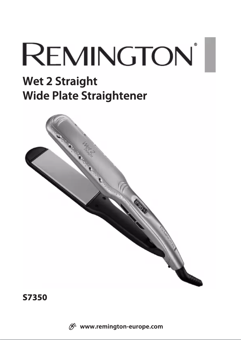 Page 1 de la notice Manuel utilisateur Remington Wet2Straight S7350