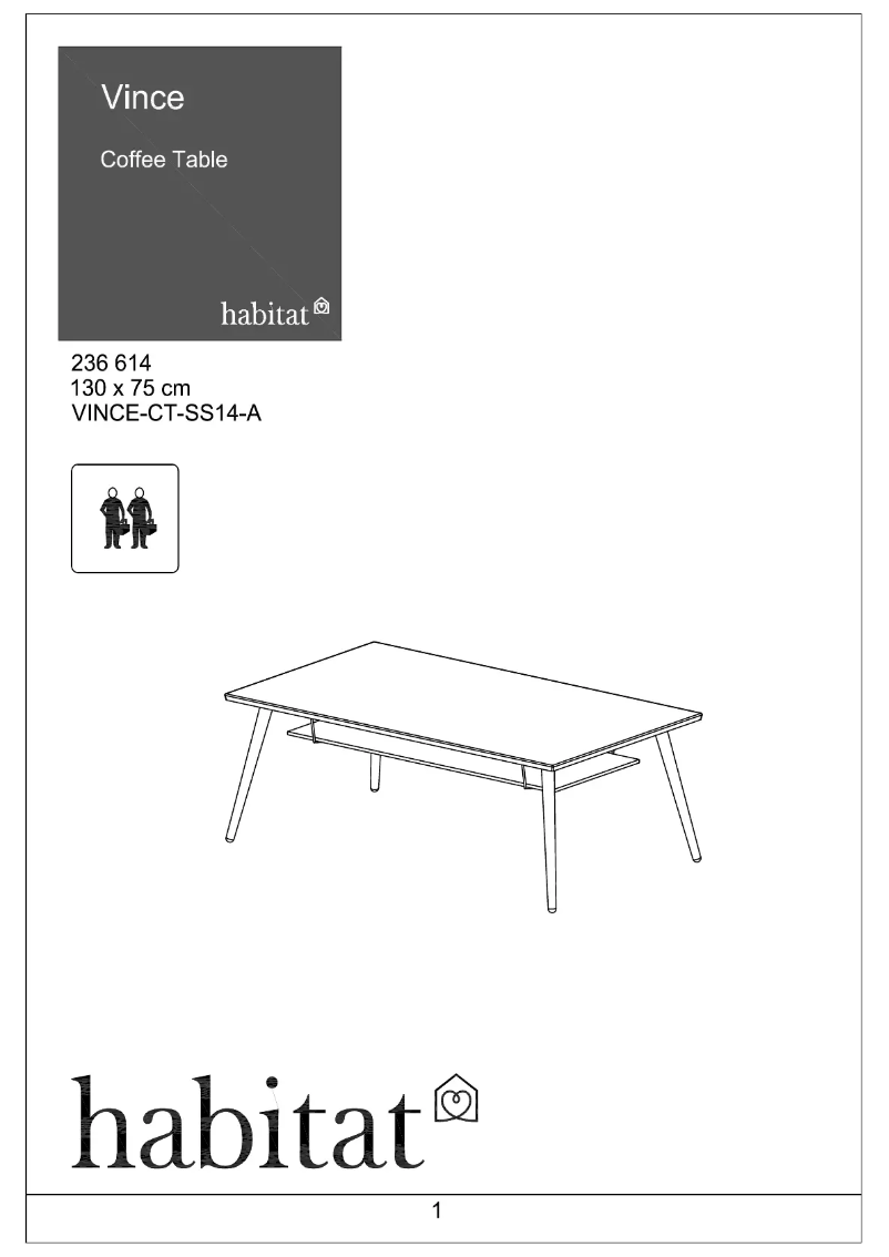 Page 1 de la notice Manuel utilisateur Habitat Vince