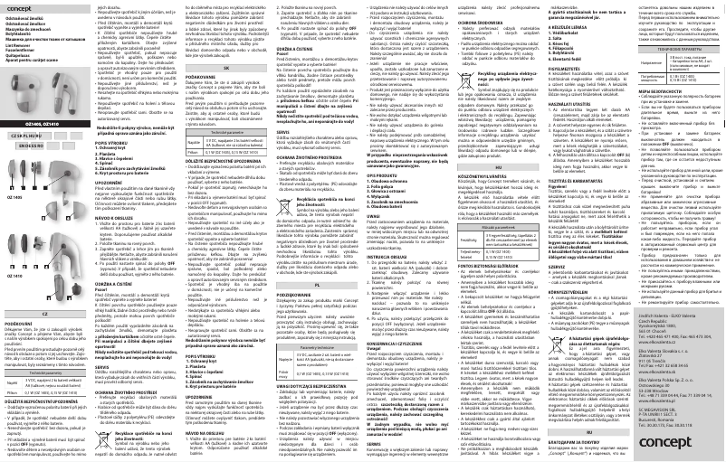 Page n°1 - Manuel utilisateur Concept OZ-1410
