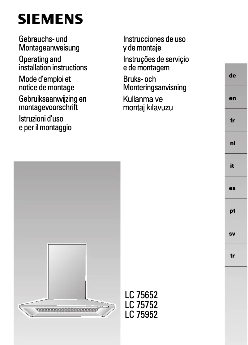 Page 1 de la notice Manuel utilisateur Siemens LC75652