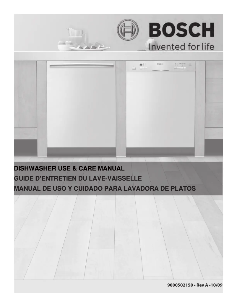 Page 1 of the manual User Manual Bosch SHE55M16UC