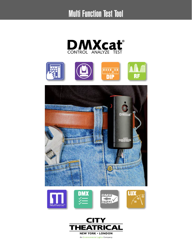 Page 1 de la notice Manuel utilisateur City Theatrical DMXcat