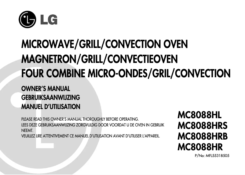 Page n°1 - Manuel utilisateur LG MC8088HR