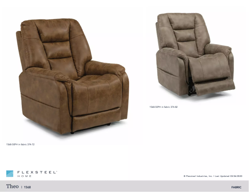 Page 1 de la notice Manuel utilisateur Flexsteel Theo 1568-50PH