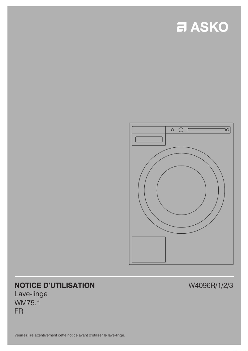 Image de la première page du manuel de l'appareil W4096RW3