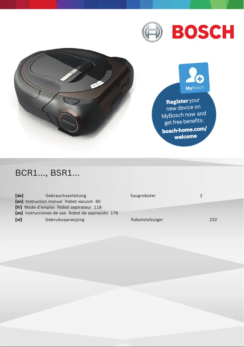 Page 1 de la notice Manuel utilisateur Bosch Roxxter BCR1ACP2
