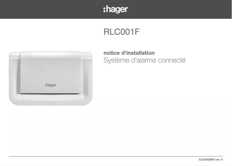 Page n°1 - Manuel utilisateur Hager RLA004T