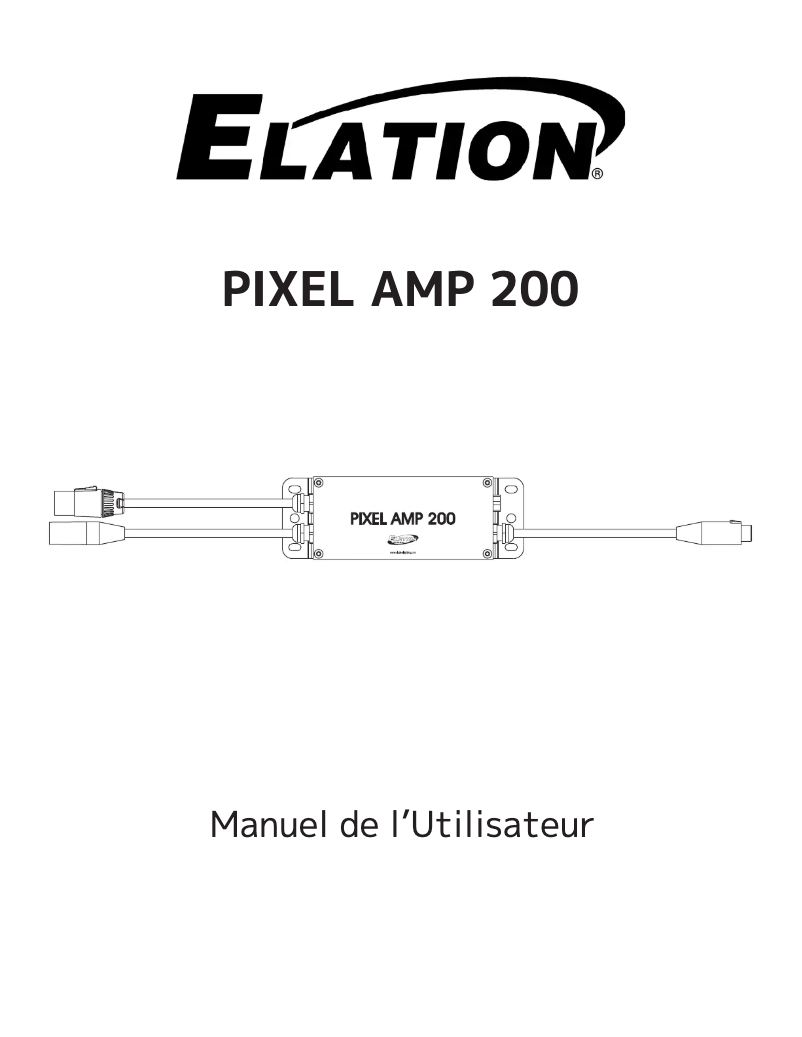 Page 1 de la notice Manuel utilisateur Elation PIXEL AMP 200