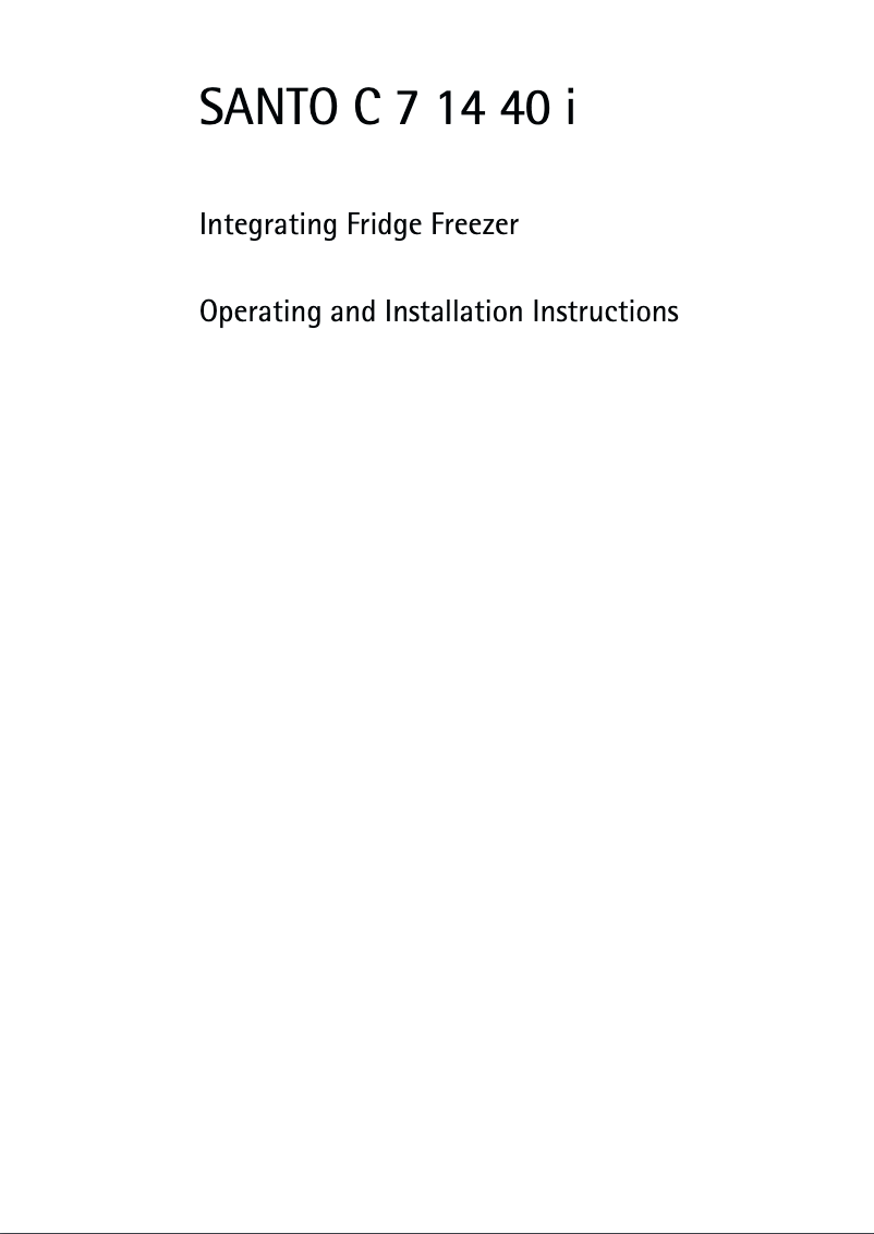 Page 1 de la notice Manuel utilisateur AEG SC71440I