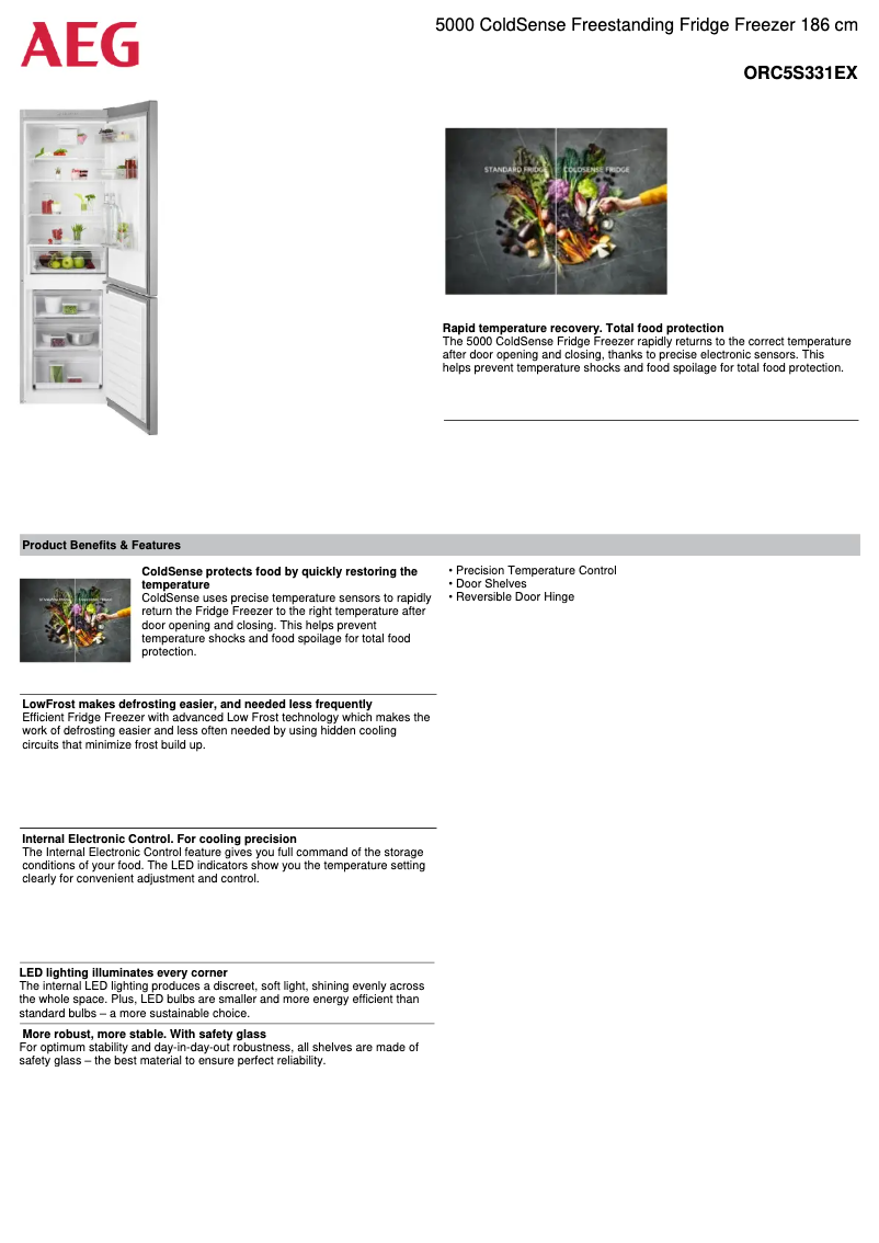 Page n°1 - Fiche technique AEG ORC5S331EX
