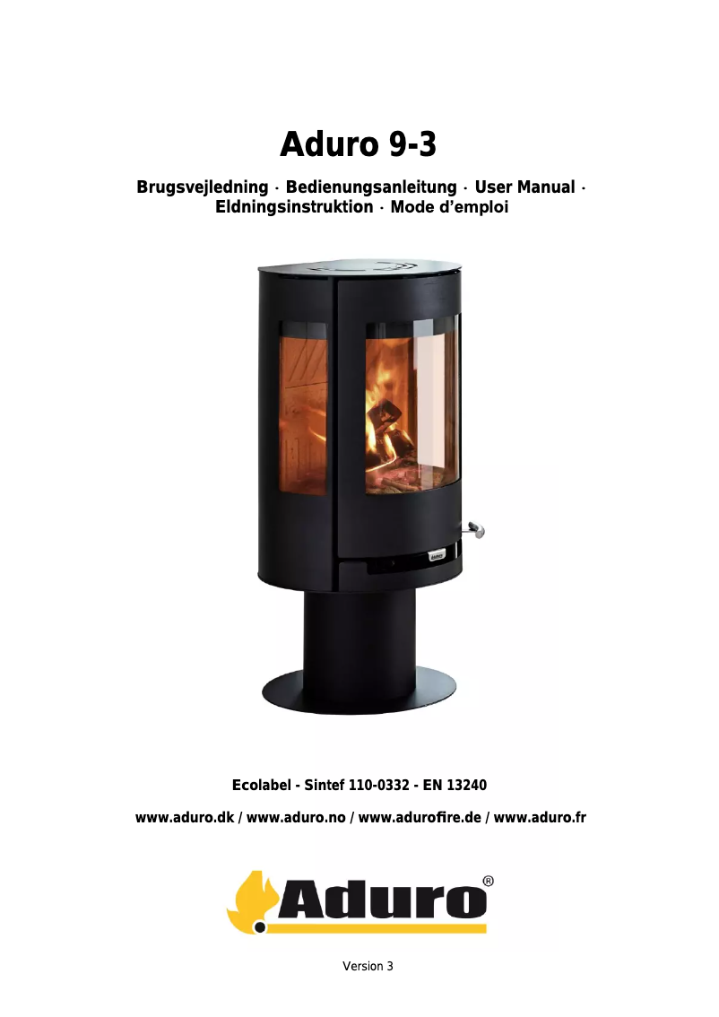 Página 1 del manual Manual de usuario Aduro 9-3